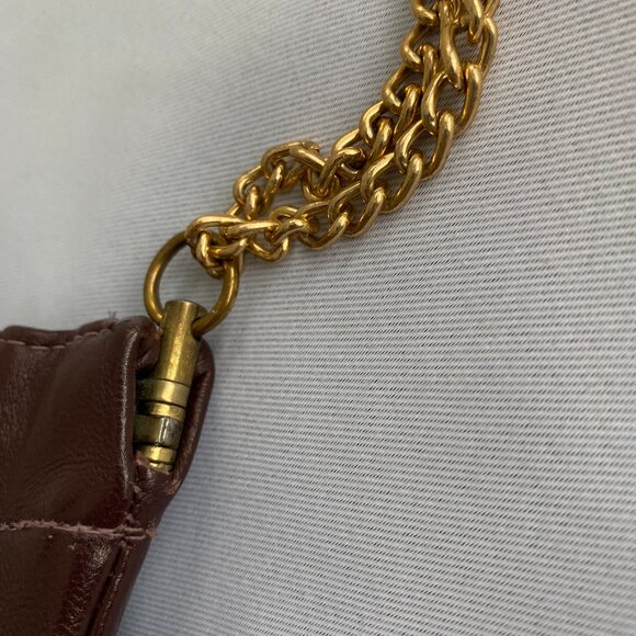 Ande Leather Deep Plum Vintage Handbag Clutch - Picture 10 of 13